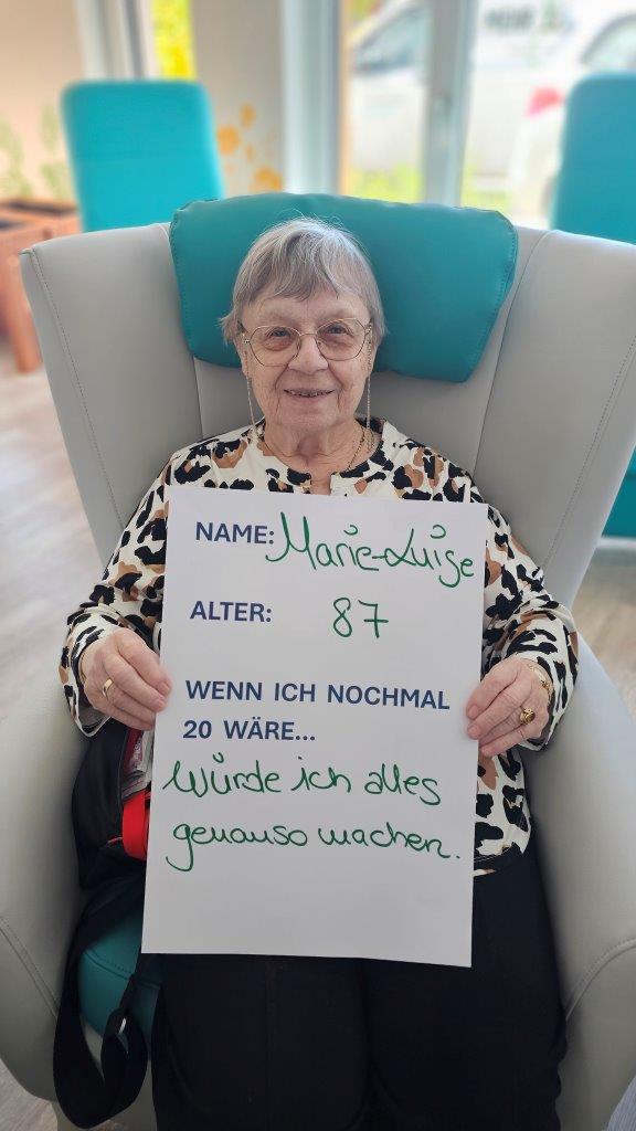 Marie-Luise, 87, würde alles genauso machen