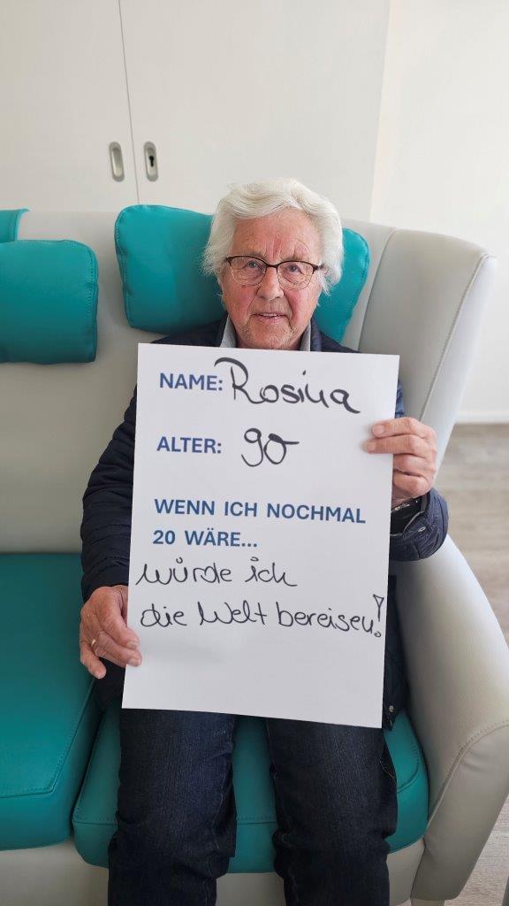 Rosina, 90, würde die Welt bereisen