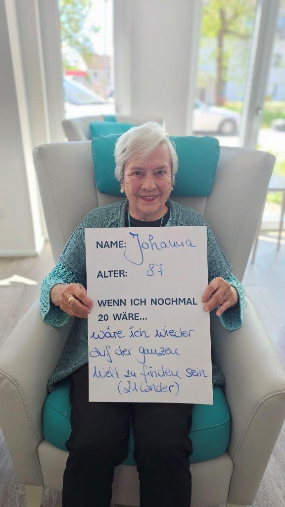 Johanna, 87, würde wieder die Welt bereisen