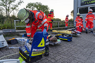 Übung des Sanitätsdiensts