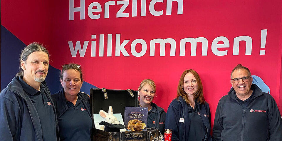 Gruppenfoto Mitarbeitende des Lacrima Trauerprojektes der Johanniter Rhein-Main