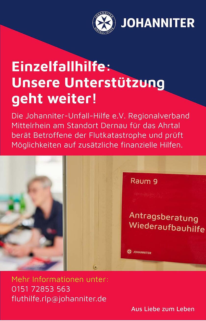 Johanniter Fluthilfen / Infoblatt