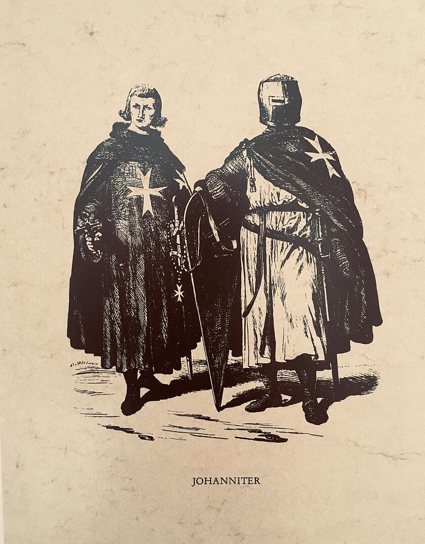 Gemälde mit zwei Johanniter Rittern.