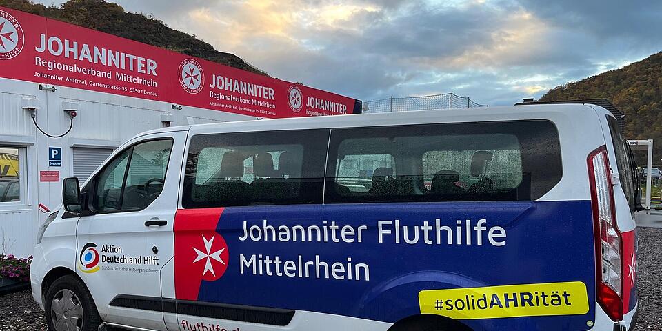Der Bus der Johanniter-Fluthilfe