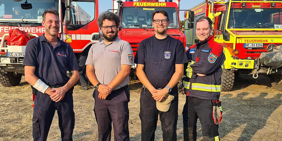 Verpflegungsteam mit Waldbrandmodul in Spanien