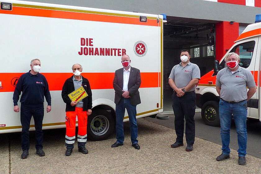 Verabschiedung von Karl Frsichmann an der Rettungswache Schlüsselfeld in die Rente