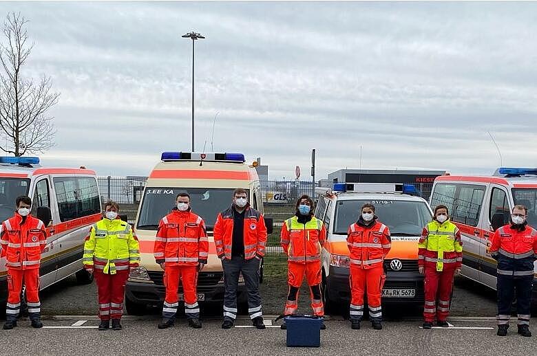 Die mobilen Impfteams in Karlsruhe werden von den Karlsruher Hilfsorganisationen ASB, DLRG, DRK, JUH und MHD gestellt.