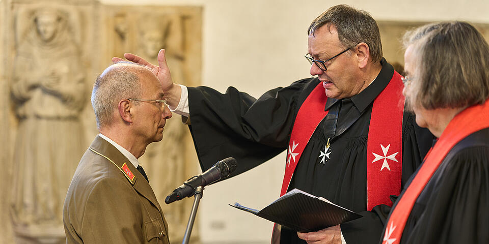 Prof. Dr. Meißner und Bundespfarrer Frank Neumann