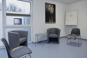 Gruppenraum für Gruppentherapie 