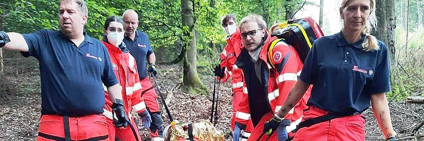 SAR-Einheit bei einer Übung