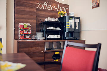 Kaffeevollautomaten im Restaurant im Johanniter-Haus Mutter Eva von Tiele-Winckler in Wentorf.