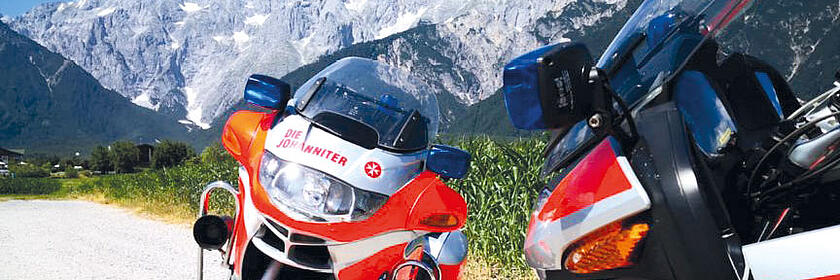 Johanniter-Motorradstaffel in Oberbayern