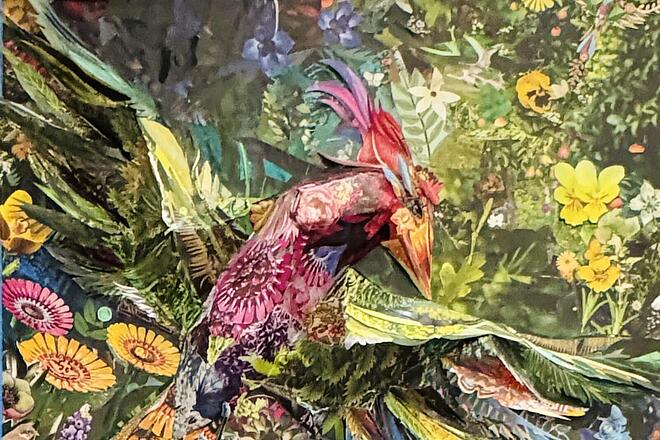 Aussschnitt aus der Collage "Phönix" von Sonja Koppitz (2025)