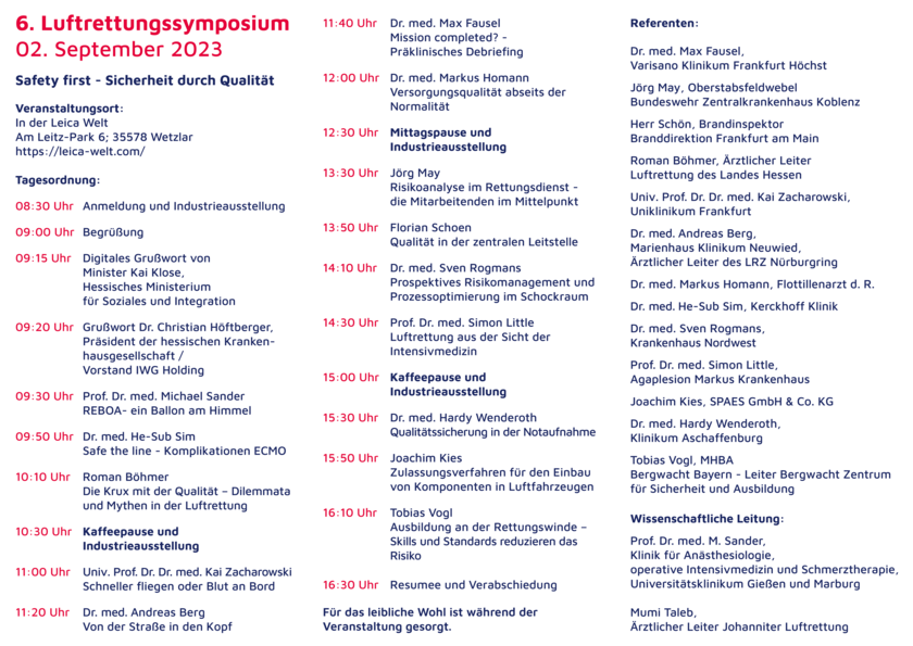 Programm Symposium 2023